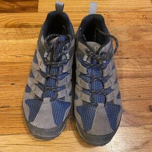 Blue and Gray Hiking Shoes
